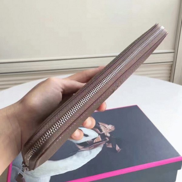 Réplique de Luxe Portefeuille Hermès étoupe Azap Zippé – Image 2