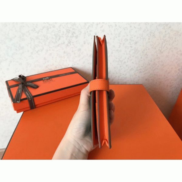 Contrefaçon Portefeuille Hermès Bearn Malachite/Orange – Image 2