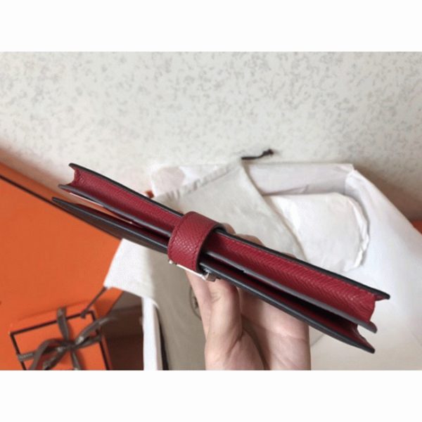 Réplique Designer Portefeuille Hermès Bearn Noir/Rubis – Image 4
