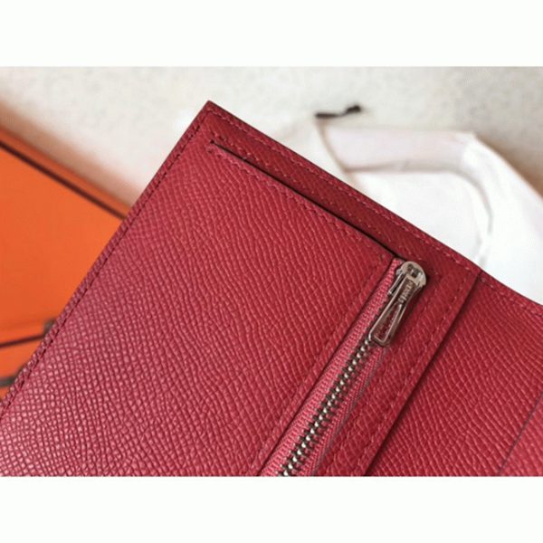 Réplique Designer Portefeuille Hermès Bearn Noir/Rubis – Image 3