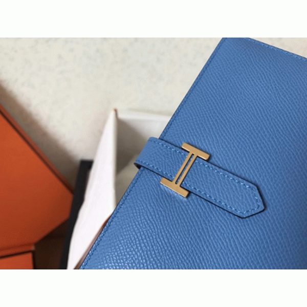 Réplique Portefeuille Hermès Bearn Bleu Jean Epsom – Image 2