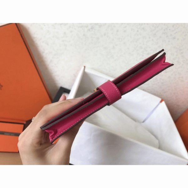 Copie de Luxe Portefeuille Hermès Bearn Pêche Epsom – Image 7