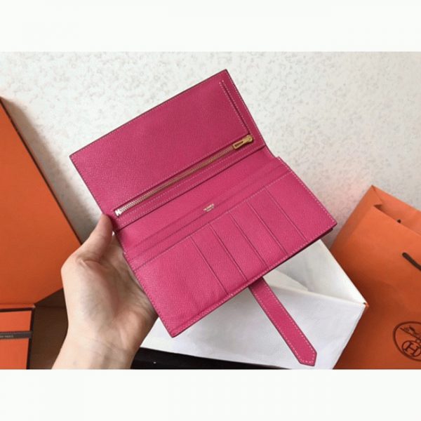Copie de Luxe Portefeuille Hermès Bearn Pêche Epsom – Image 3
