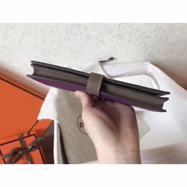 Contrefaçon Portefeuille Hermès Bearn Ultraviolet/Taupe – Image 4