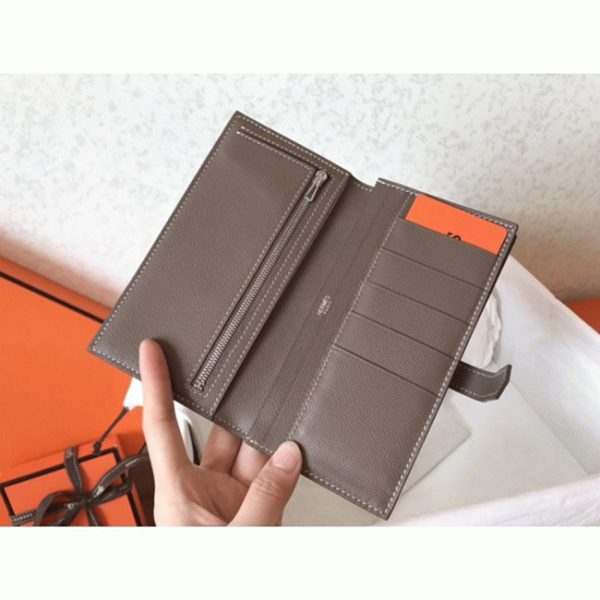 Contrefaçon Portefeuille Hermès Bearn Ultraviolet/Taupe – Image 3