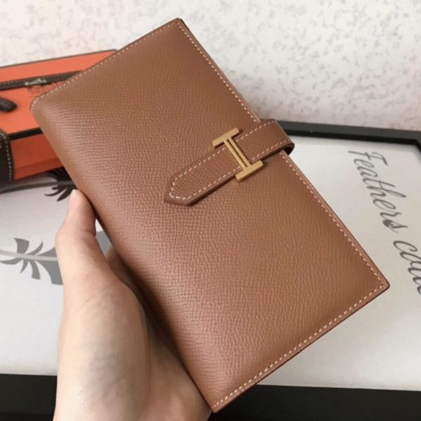 Fausse Portefeuille Hermès Bearn Marron Epsom