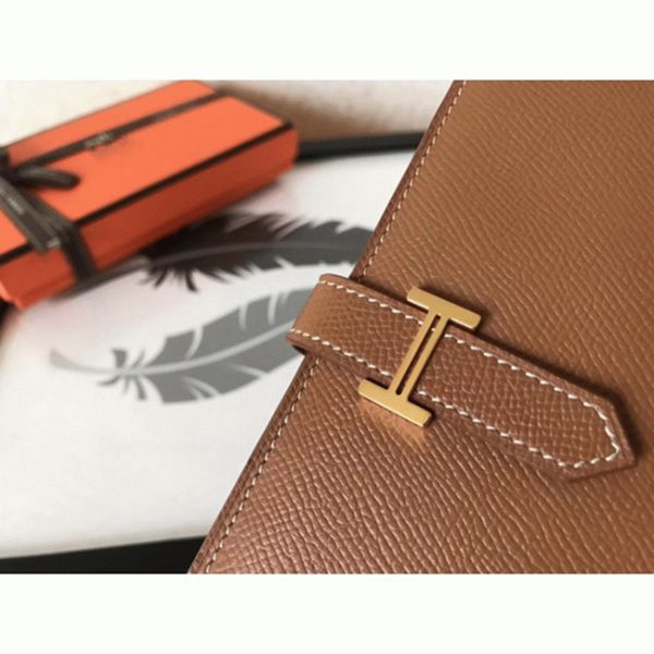 Fausse Portefeuille Hermès Bearn Marron Epsom – Image 6