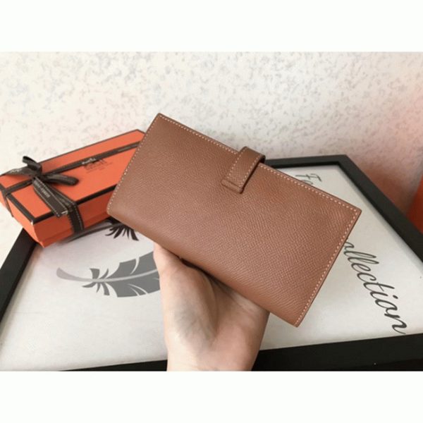 Fausse Portefeuille Hermès Bearn Marron Epsom – Image 5