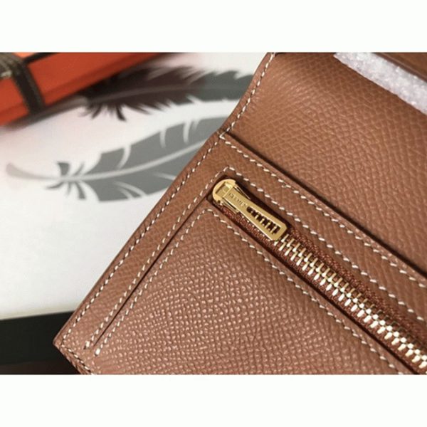 Fausse Portefeuille Hermès Bearn Marron Epsom – Image 4