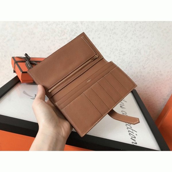 Fausse Portefeuille Hermès Bearn Marron Epsom – Image 2