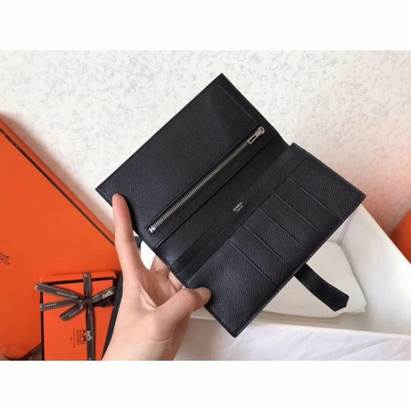 Copie Designer Portefeuille Hermès Bearn Noir Epsom – Image 4
