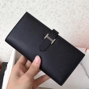 Copie Designer Portefeuille Hermès Bearn Noir Epsom