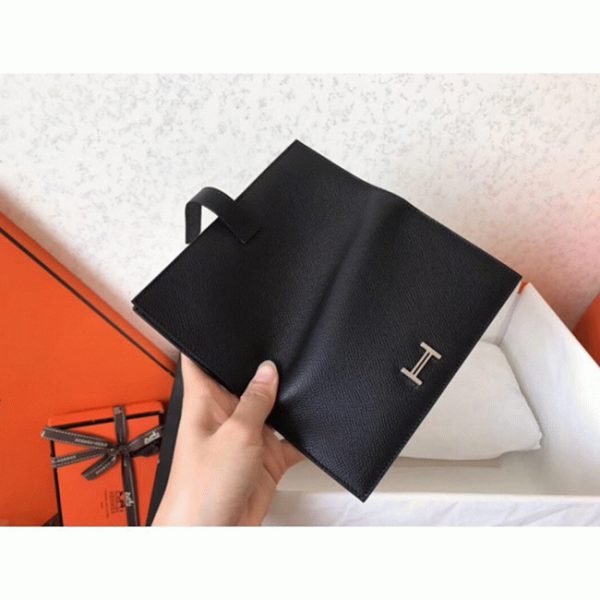 Copie Designer Portefeuille Hermès Bearn Noir Epsom – Image 3