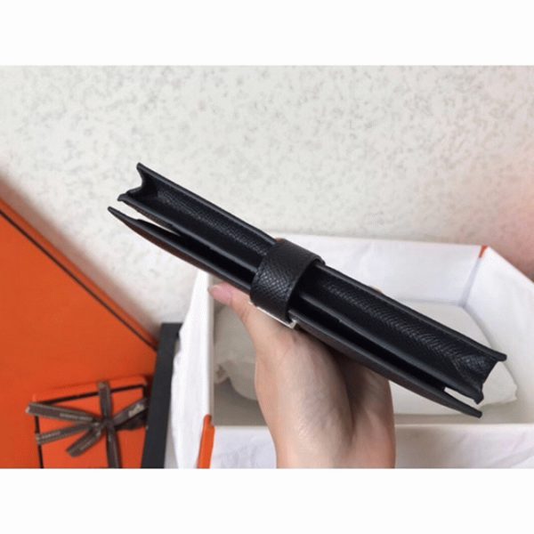 Copie Designer Portefeuille Hermès Bearn Noir Epsom – Image 2