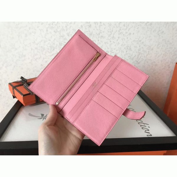 Réplique Portefeuille Hermès Bearn Rose – Image 7