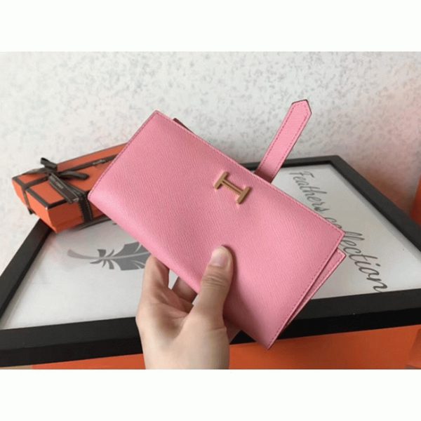 Réplique Portefeuille Hermès Bearn Rose – Image 5