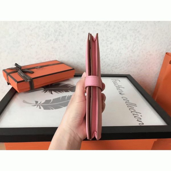 Réplique Portefeuille Hermès Bearn Rose – Image 3