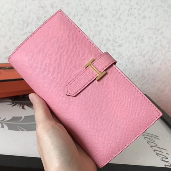 Réplique Portefeuille Hermès Bearn Rose