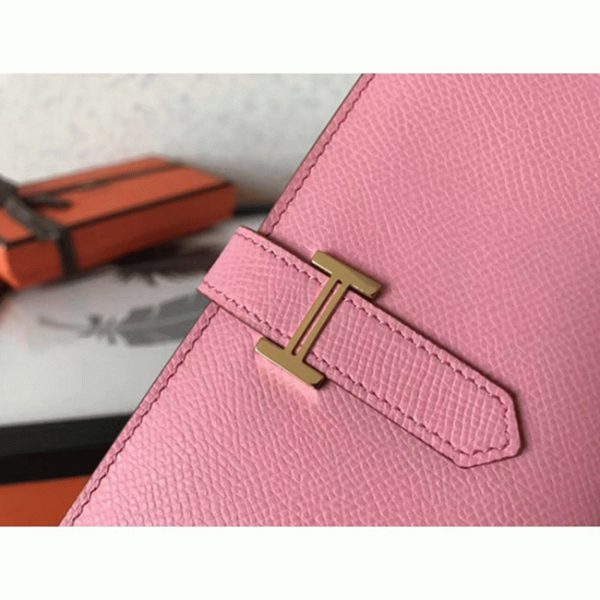 Réplique Portefeuille Hermès Bearn Rose – Image 2