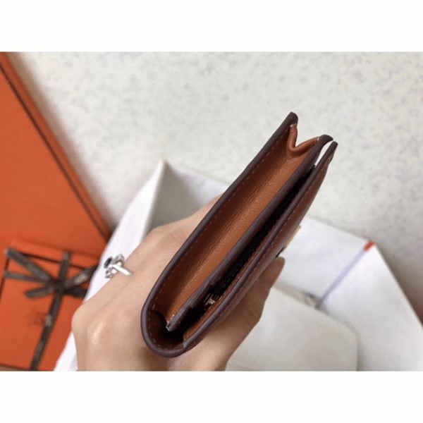 Faux Luxe Portefeuille Hermès Bearn Or Swift – Image 4