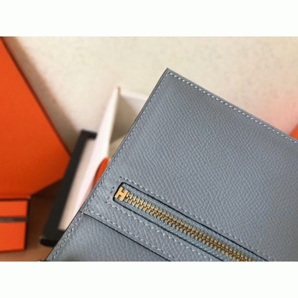 Fausse Portefeuille Hermès Bearn Bleu Lin Epsom – Image 8
