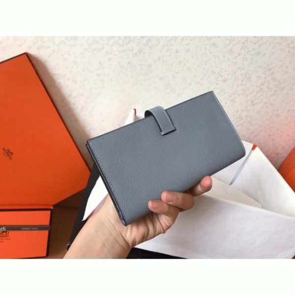 Fausse Portefeuille Hermès Bearn Bleu Lin Epsom – Image 6