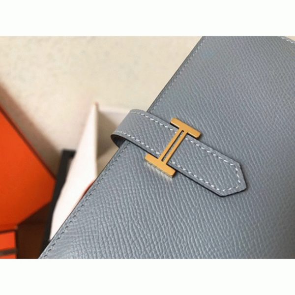 Fausse Portefeuille Hermès Bearn Bleu Lin Epsom – Image 3