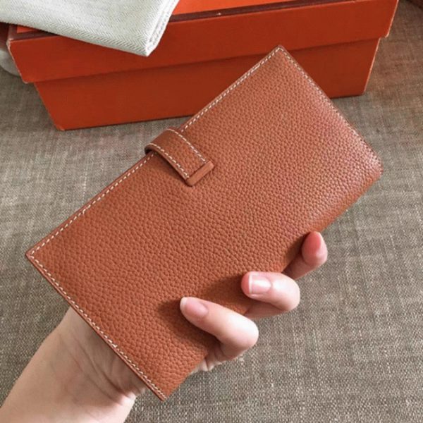 Contrefaçon Designer Portefeuille Hermès Bearn Marron – Image 8