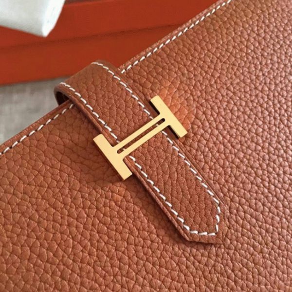 Contrefaçon Designer Portefeuille Hermès Bearn Marron – Image 4
