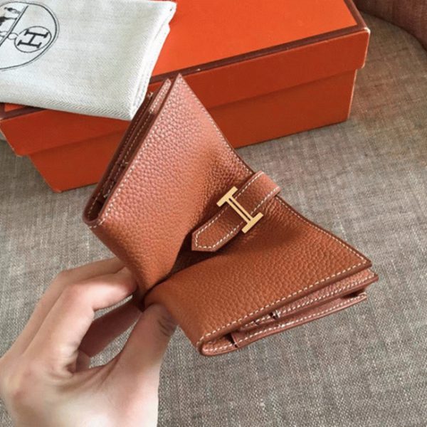 Contrefaçon Designer Portefeuille Hermès Bearn Marron – Image 3