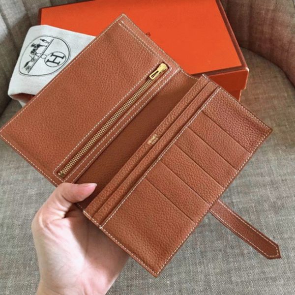 Contrefaçon Designer Portefeuille Hermès Bearn Marron – Image 2
