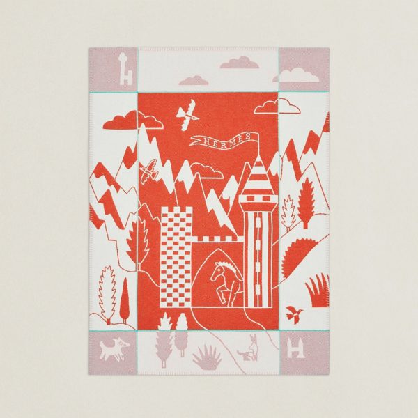 Fausse Couverture Avalon Epopée Hermès Mandarine Laine et Cachemire – Image 8