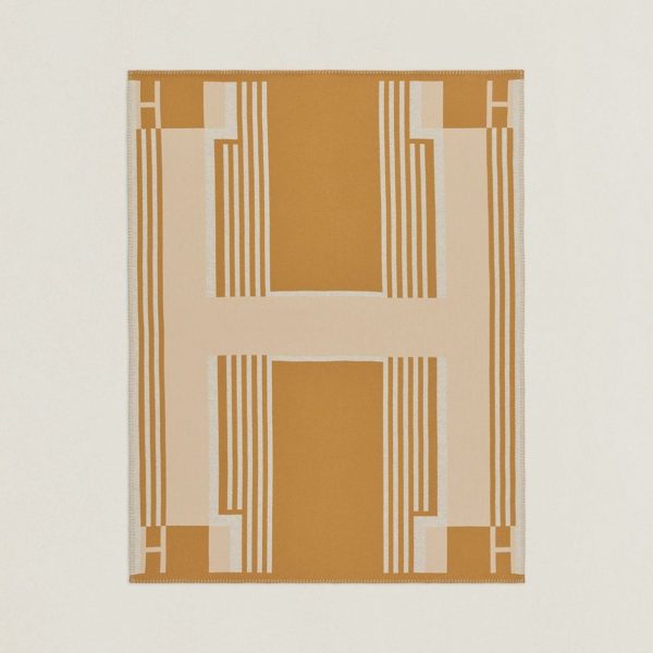 Fausse Couverture Ithaque Hermès Beige Laine et Cachemire – Image 2