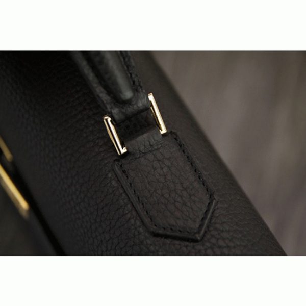 Réplique Top Sac Hermès Kelly Depeche 38cm Porte-documents Noir Cuir de Veau – Image 3