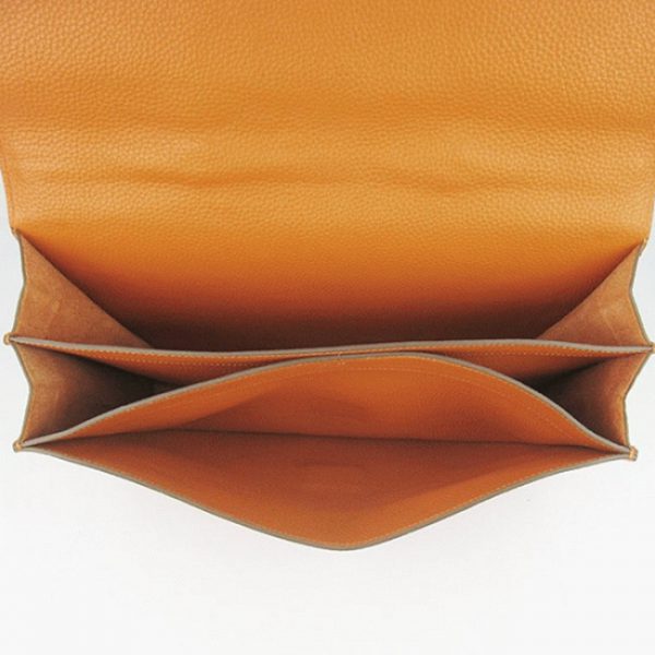 Sacoche Hermès Sac A Depeches 38CM Contrefa?on Orange – Image 5