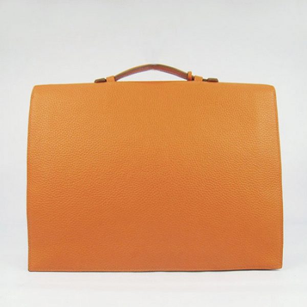 Sacoche Hermès Sac A Depeches 38CM Contrefa?on Orange – Image 4