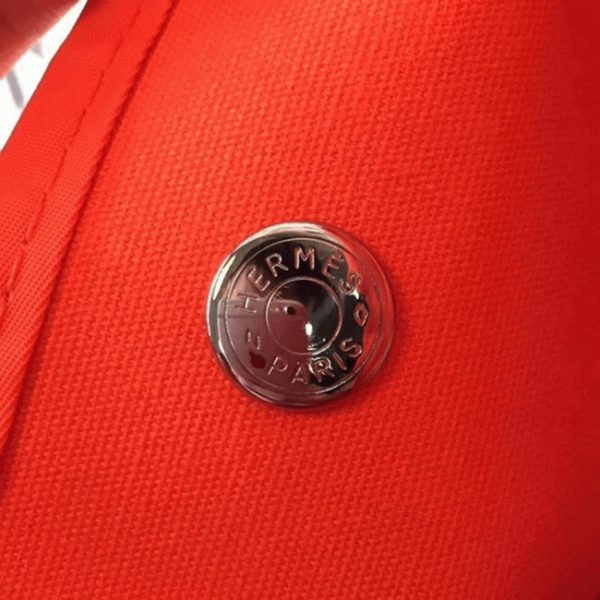 Réplique Hermès Cabag Elan Sac à Main Toile Capucine – Image 2