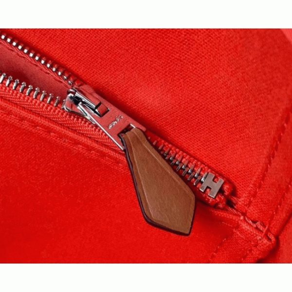 Réplique Hermès Cabag Elan Sac à Main Toile Capucine – Image 3