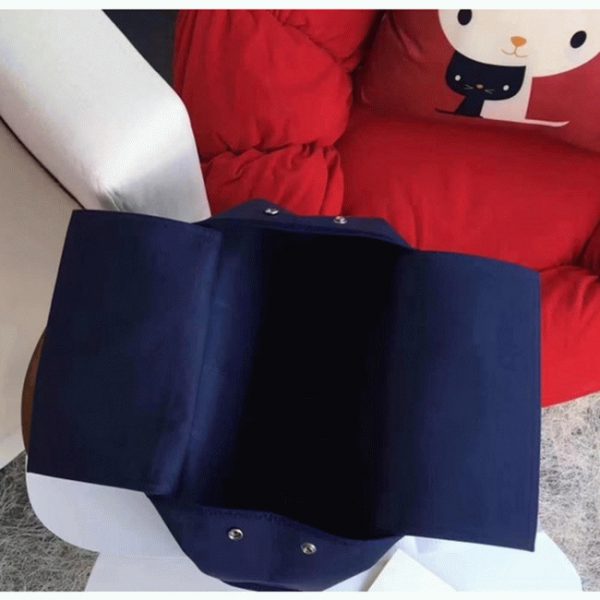 Contrefaçon Hermès Cabag Elan Sac à Main Toile Bleu Foncé – Image 2