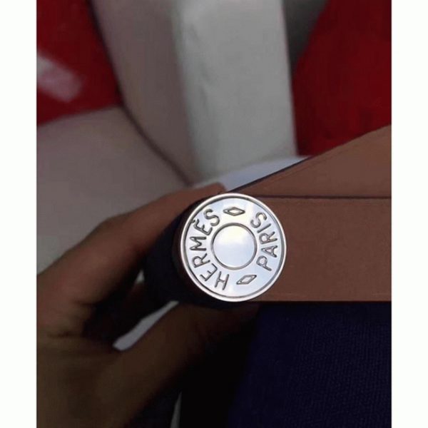 Contrefaçon Hermès Cabag Elan Sac à Main Toile Bleu Foncé – Image 4