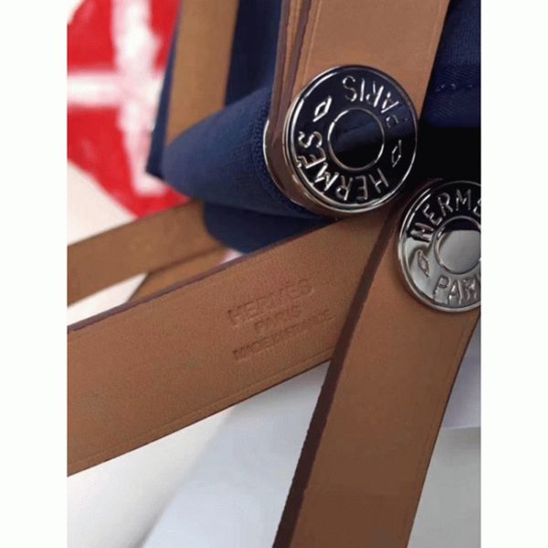 Contrefaçon Hermès Cabag Elan Sac à Main Toile Bleu Foncé – Image 6