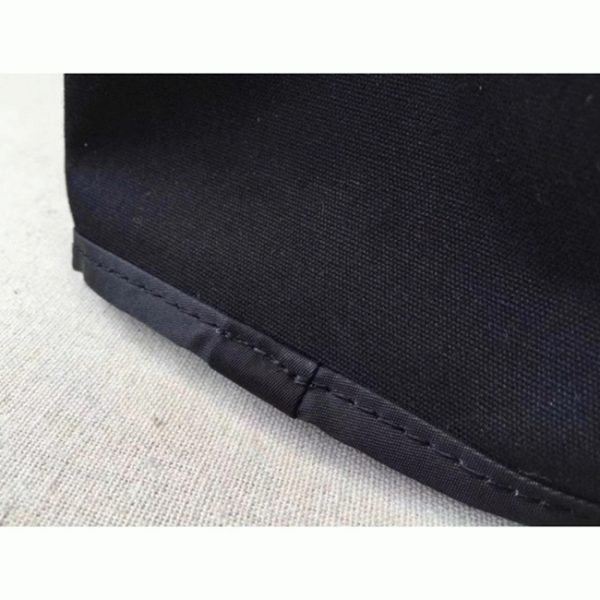 Faux Sac de Luxe Hermès Cabag Elan Sac à Main Toile Noire – Image 2