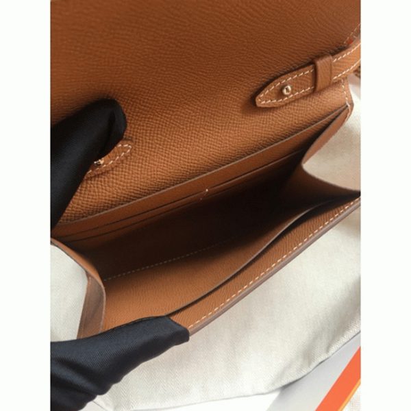 Fausse Parfaite Portefeuille Hermès Clic avec Bandoulière Marron – Image 3