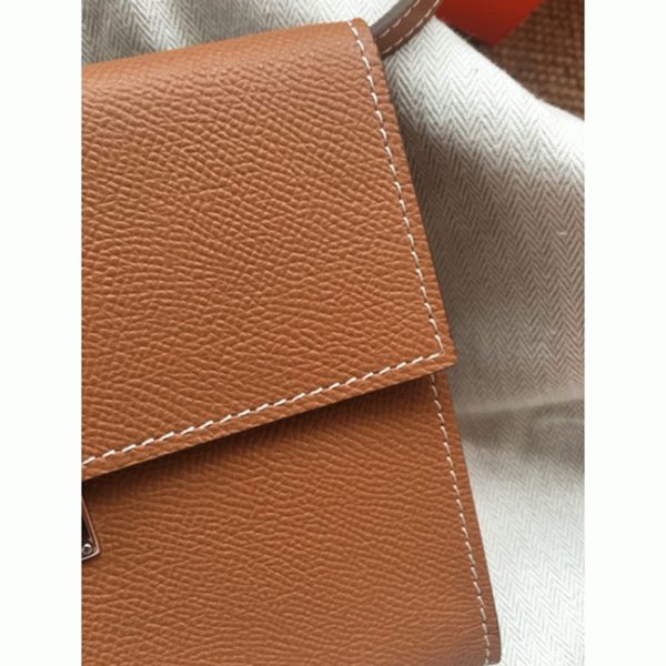 Fausse Parfaite Portefeuille Hermès Clic avec Bandoulière Marron – Image 2