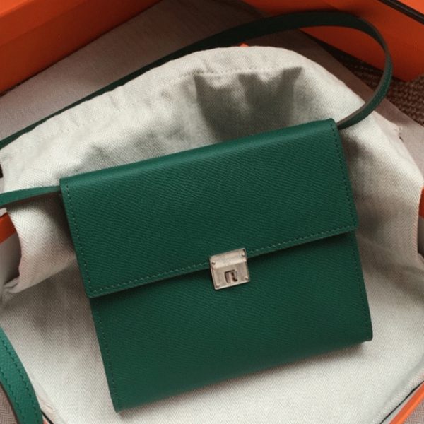 Faux Designer Portefeuille Hermès Clic avec Bandoulière Vert