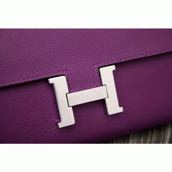 Faux Portefeuille Designer Constance Hermès Violet – Image 7