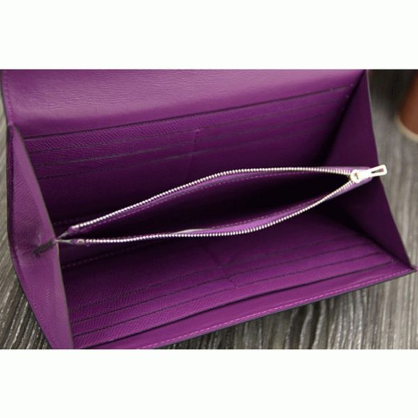 Faux Portefeuille Designer Constance Hermès Violet – Image 6