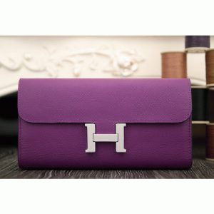 Faux Portefeuille Designer Constance Hermès Violet