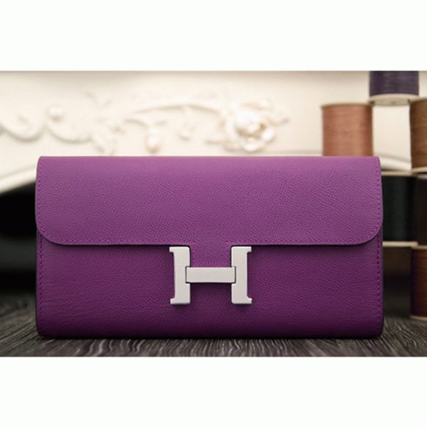Faux Portefeuille Designer Constance Hermès Violet