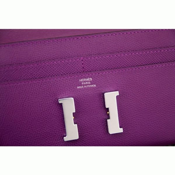 Faux Portefeuille Designer Constance Hermès Violet – Image 4